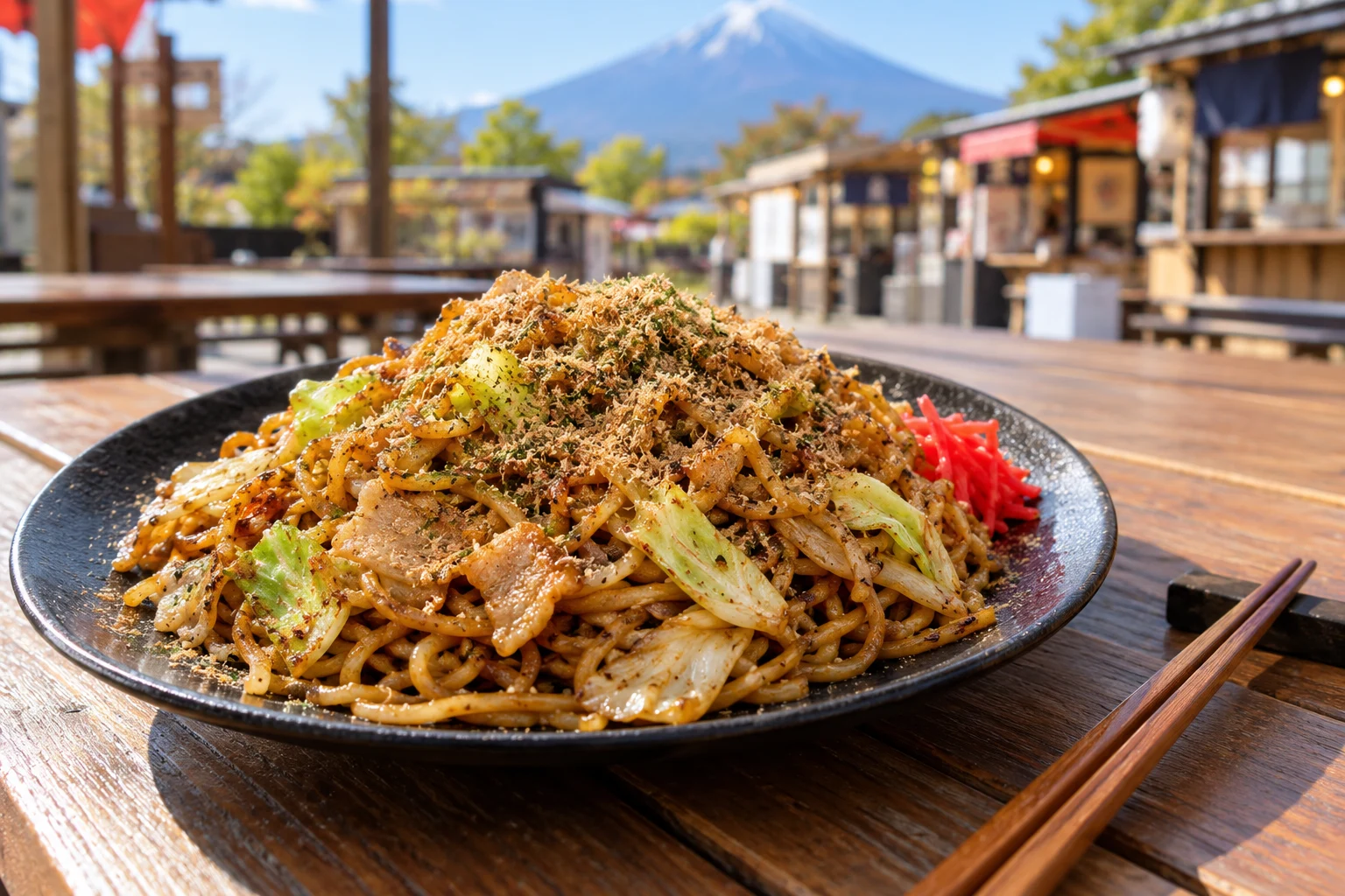 Original AI illustration · no people · Omiya Yokocho · Yakisoba Gakkai