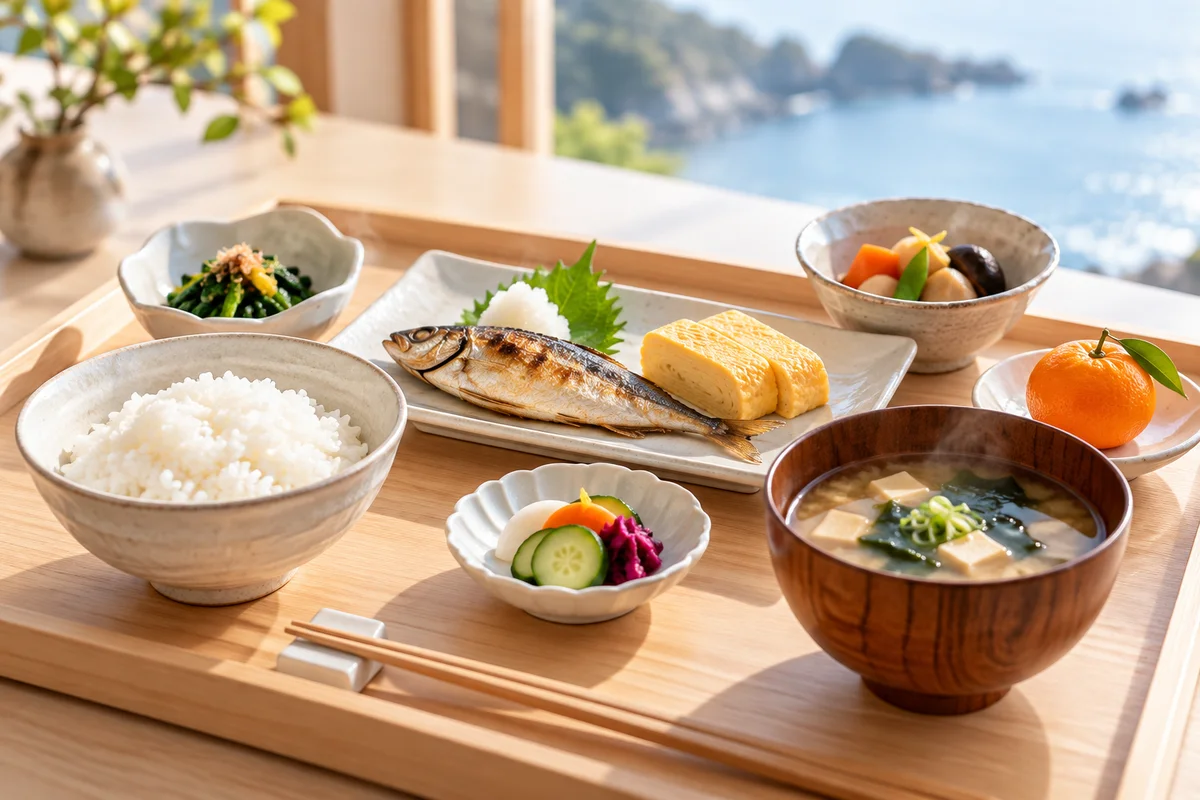 Mayu Futahari · Dogashima — Ilustración con IA · ambiente y comida representativa.