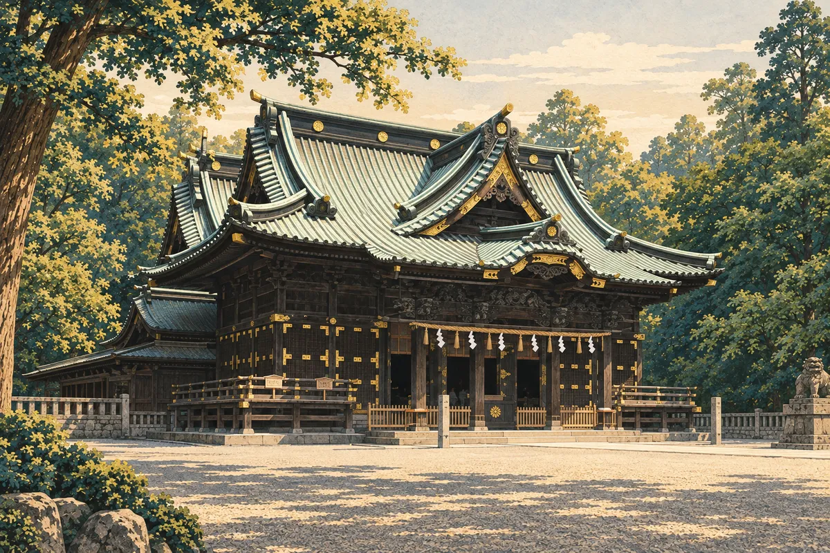 Ilustración original con IA · Arte de TempleQuest de Mishima Taisha